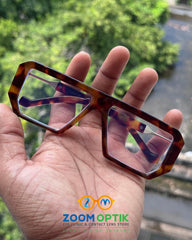 Animal Print Classic Geometric Eyeglasses Frame for Men