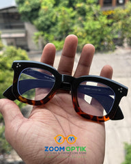 Black & Tortoise Square Eyeglasses Frame