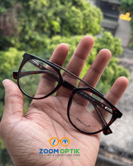 Brown Tortoiseshell Oval Eyeglasses Frame
