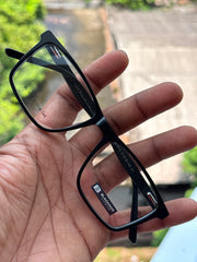 Black Rectangular Full-Rim Eyeglasses Frame for Men & Women