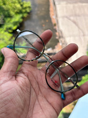 Olive Green Round Metal Eyeglasses Frame for Men & Women | Wonder Oyster Collection