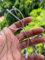 Transparent Pink Round Shell Eyeglasses Frame for Men & Women | Classic Round Collection