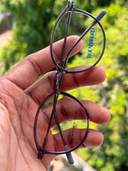 Transparent Grey Round Shell Eyeglasses Frame for Men & Women | Classic Round Collection
