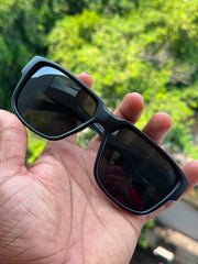 Matte Black Square Sunglasses for Men & Women