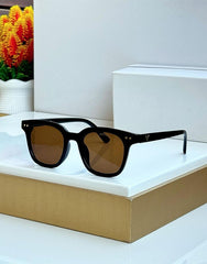 Classic Square Sunglasses in Black Acetate