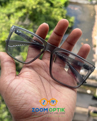 Grey Classic Square Eyeglasses Frame