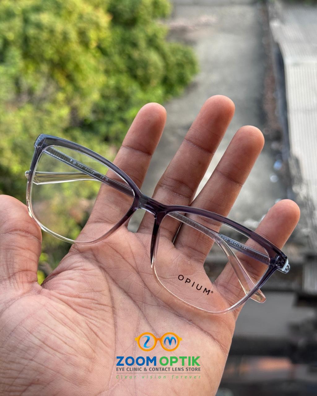 Grey Gradient Cat Eye Eyeglasses Frame for Women