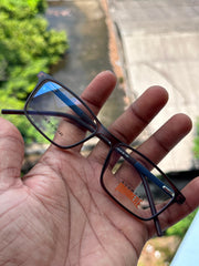 Matte Brown Rectangle Eyeglasses Frame