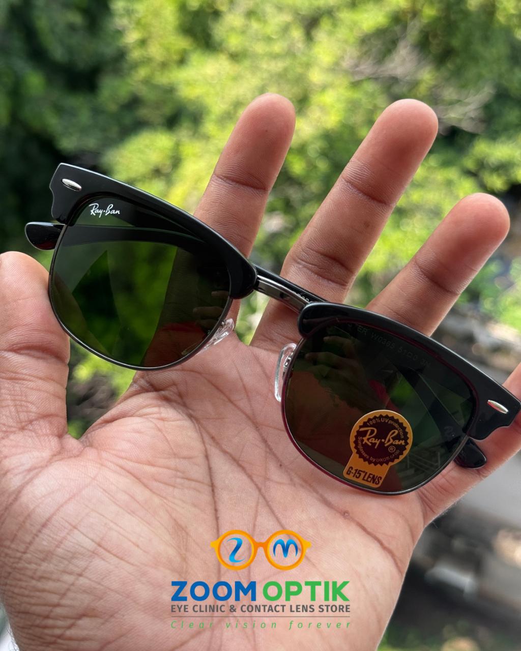Metallic Clubmaster Polarized Sunglasses
