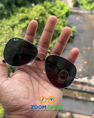 Silver Aviator Polarized Sunglasses with Black Lenses