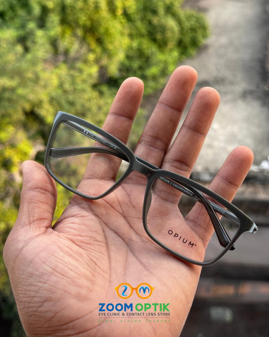 Soldier Green Rectangle Eyeglasses Frame – Unisex
