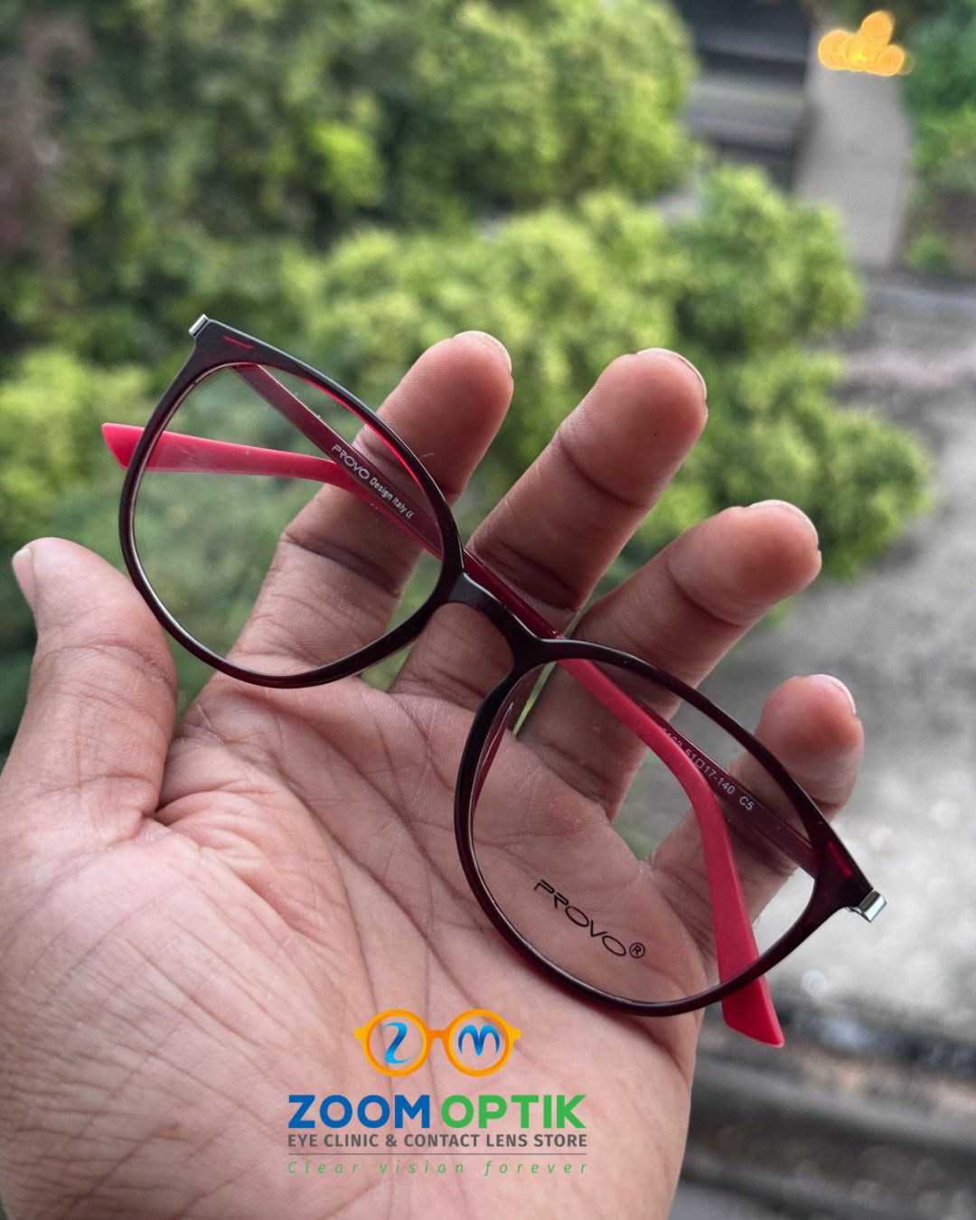 Ruby Red Cat Eye Eyeglasses Frame for Women