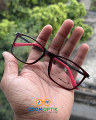 Ruby Red Rectangular Eyeglasses Frame for Men & Women