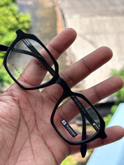 Black Geometric Eyeglasses Frame for Men & Women