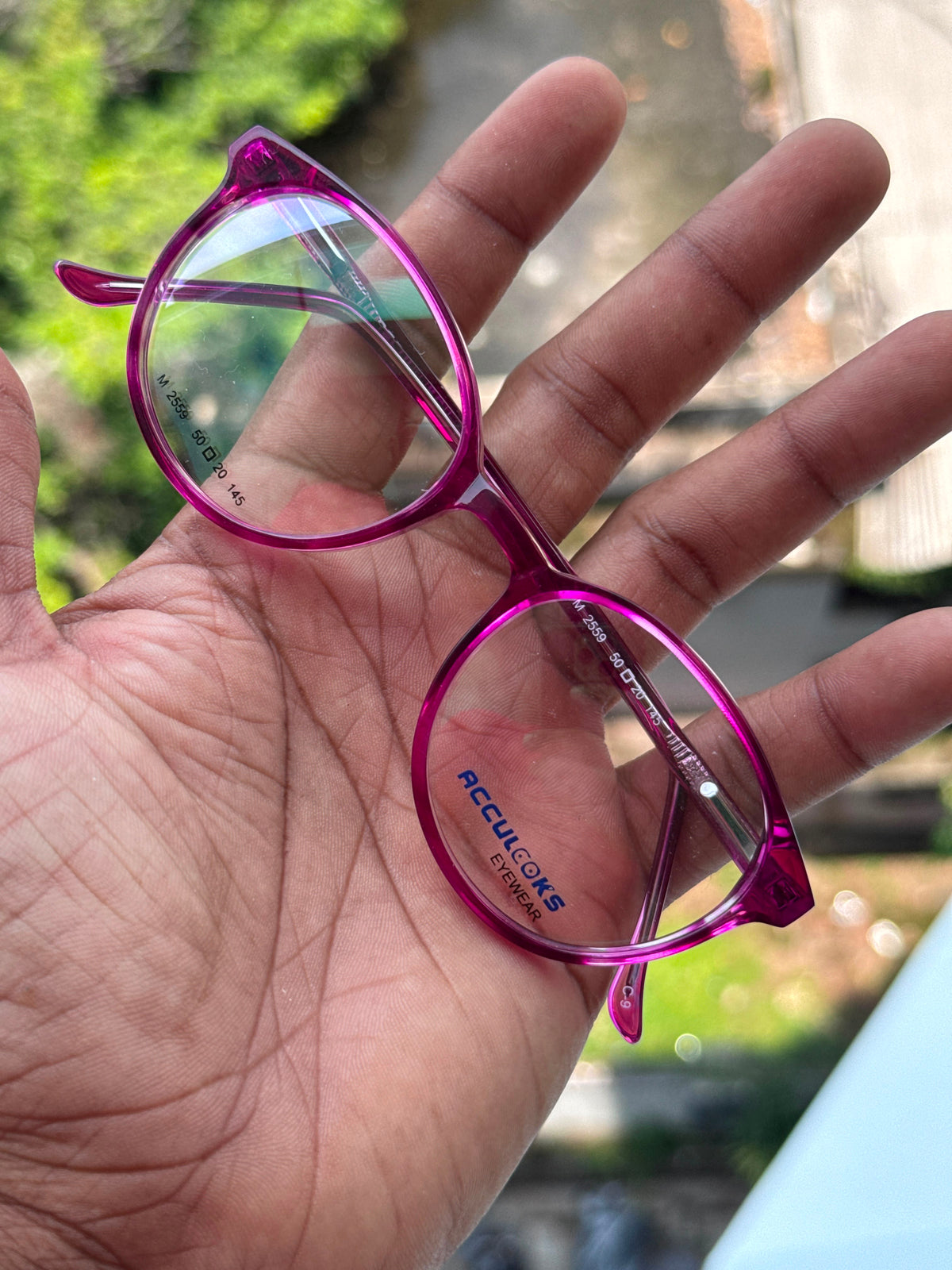 Pink Oval Eyeglasses Frame for Women
