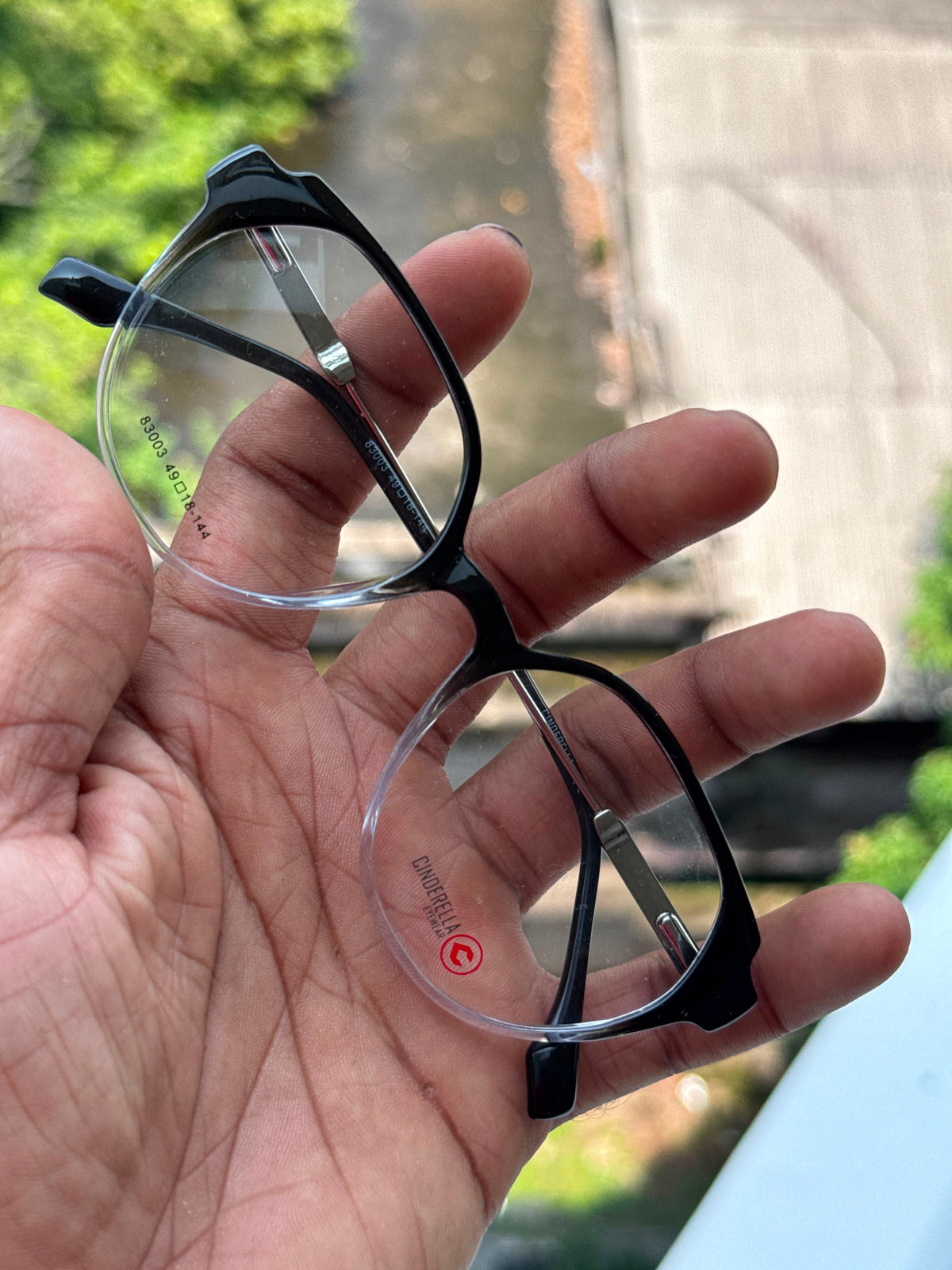 Black & Grey Cat Eye Eyeglasses Frame for Women