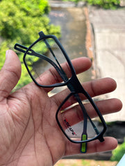 Matte Black Geometric Eyeglasses Frame for Men & Women | Escape Eyewear