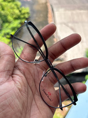 Black Cat Eye Metal Eyeglasses Frame for Women | Daniel Hunter Collection