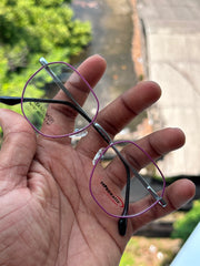 Pink & Silver Geometric Metal Eyeglasses Frame for Women | Jacobs Eyewear