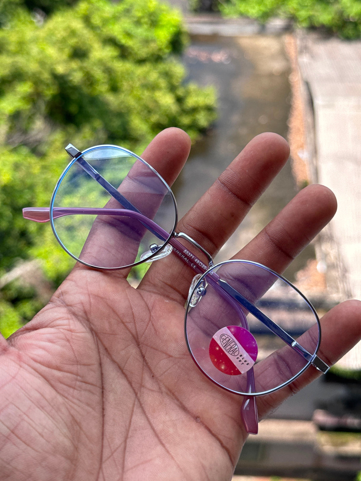 Classic Round Silver Metal Eyeglasses Frame for Men & Women