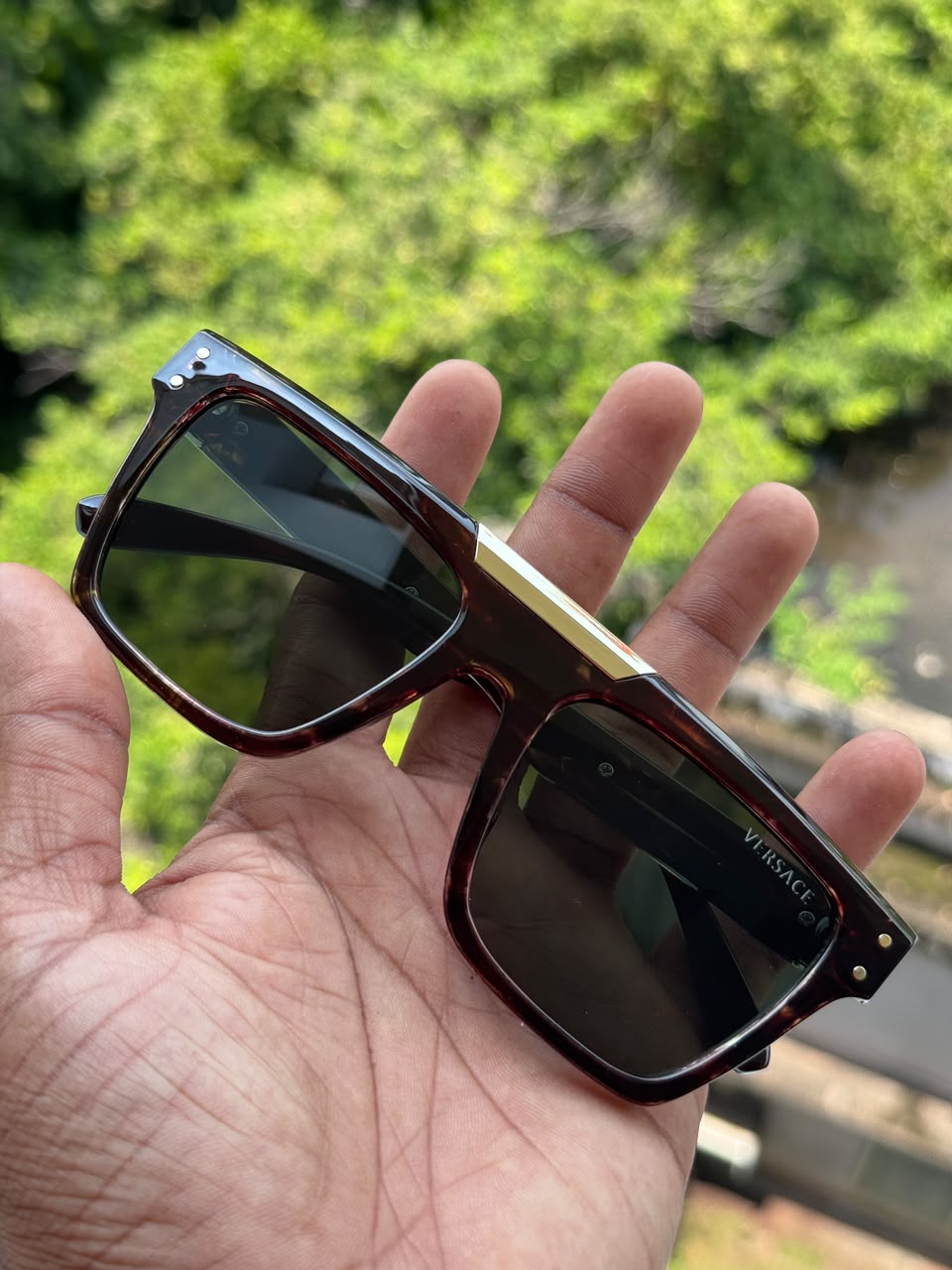 Brown Tortoiseshell Square Sunglasses for Men & Women