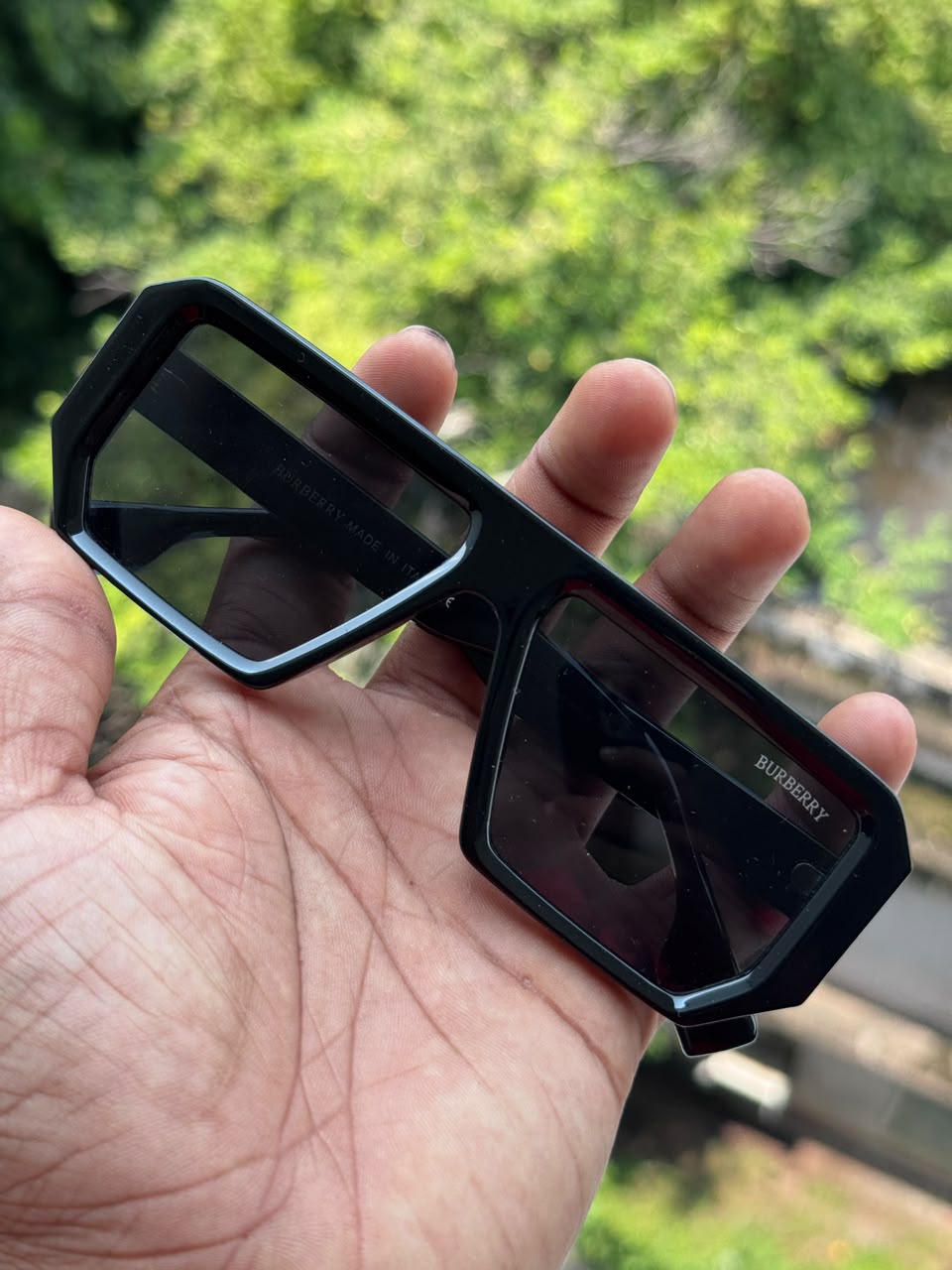 Black Geometric Sunglasses for Men & Women