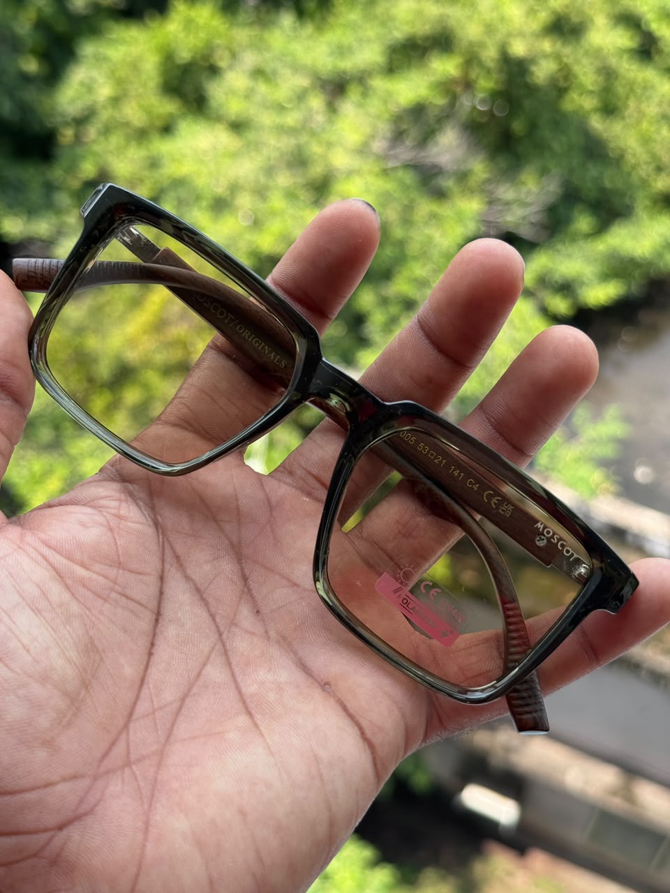 Olive Green Square Eyeglass Frame for Men & Women