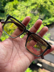 Olive Green Square Eyeglass Frame for Men & Women