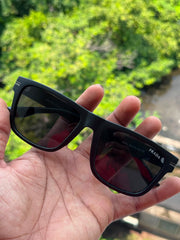 Matte Black Square Sunglasses for Men & Women