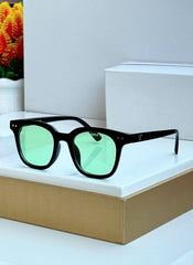 Classic Square Sunglasses in Black Acetate